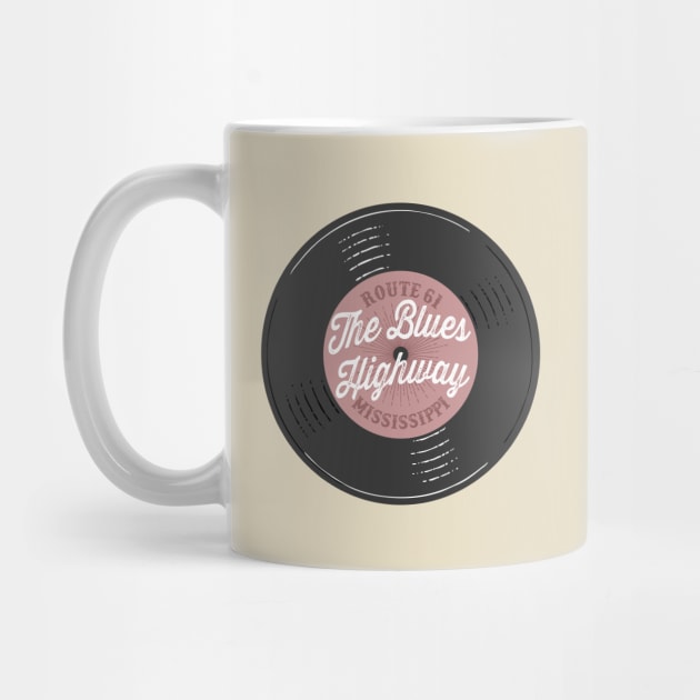 The Blues Highway Mississippi Vinyl Vintage by Designkix